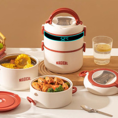 保温弁当箱弁当は電子レンジで加熱することができます。