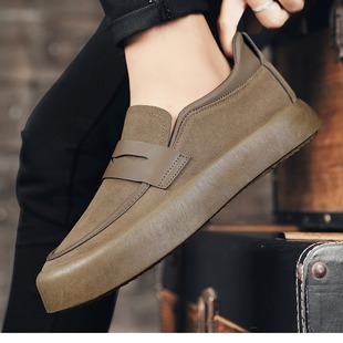 2025 New Autum Breathable Men's Beanie Shoes Korean Style Fashionable Casual Shoes Young Men's Shoes Trendyy Flats