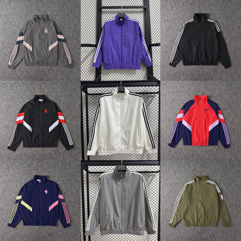 Spring and Autumn Foreign Trade Wholesale Men's and Women's Windbreaker Jackets Sportswear Football Appearance Training Clothes