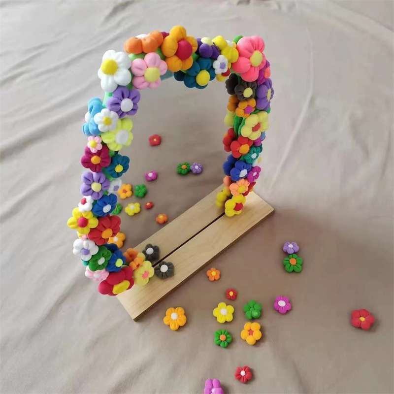 ins风DIY粘土化妆镜材料包异形创意不规则学生拍照镜子亚克力宿舍