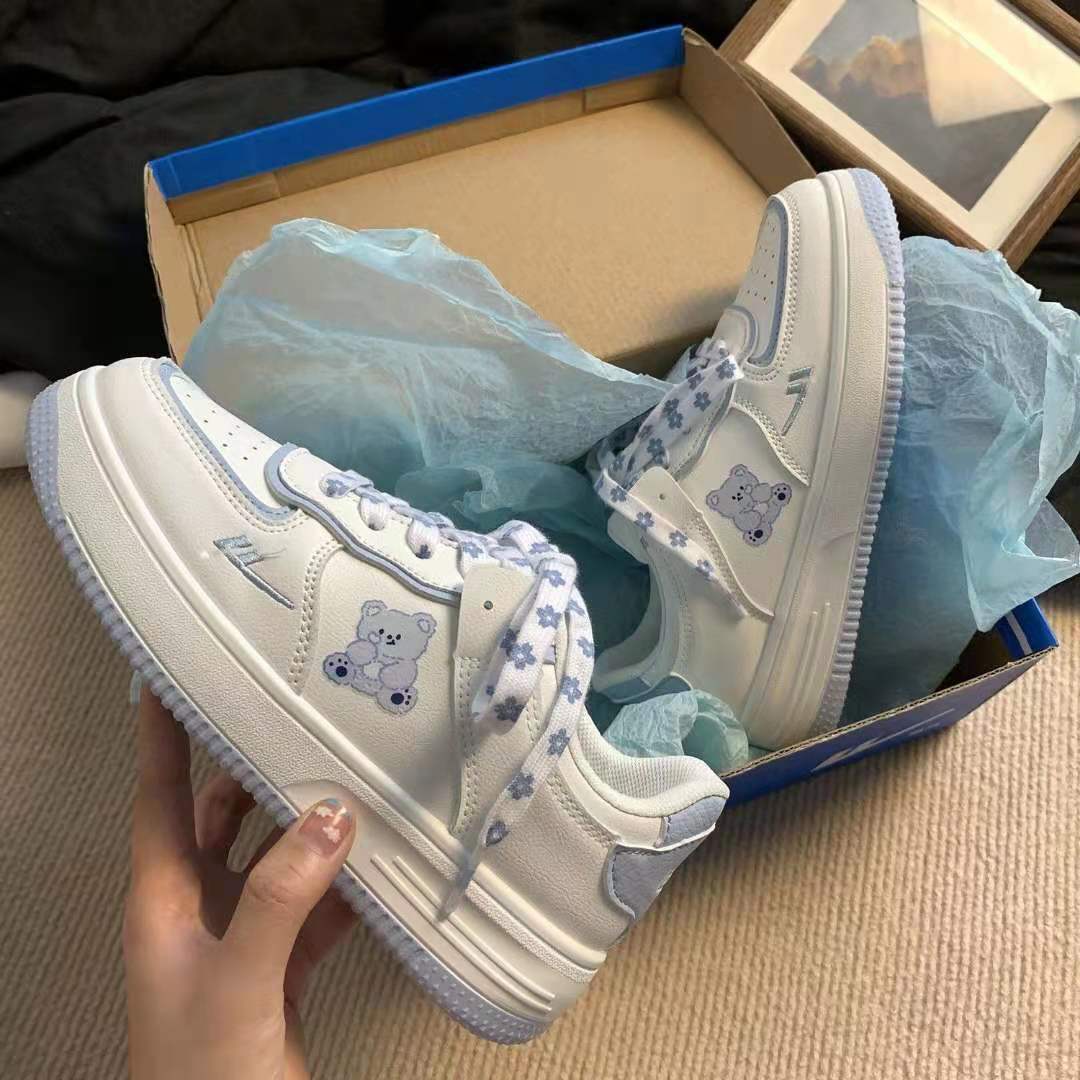2021 autumn new sky milk blue white shoe...