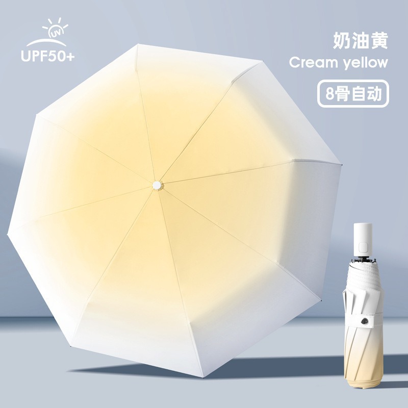 Automatic big umbrella solar-powered, fully automatic, sun protection, UV protection
