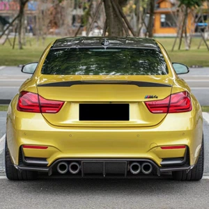 Suitable for Bmw F80F82 Rear Lip M3M4 Modified V-Style Three-Stage Tail Lip Rear Spoiler Small Surround Kit