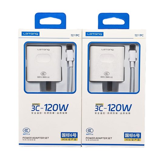 Fully Compatible 120W Super Fast Charging Charger Set 3c Certified Suitable for Android Type-c Mobile Phone Flash Charging Head
