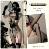 Hot girl lace jumpsuit + black stockings