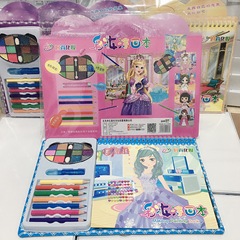 新しい子供の創造的なメーキャップ塗り絵本塗り絵色鉛筆絵本塗り絵紙王女知育玩具