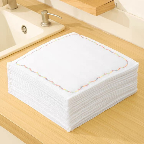 Rainbow non-stick oil-removing thick cotton fabric dish cloth scouring pad water-absorbent kitchen dish cloth dish wiping cloth