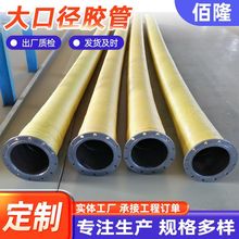 大口径黑色夹布橡胶吸排管法兰输水矿用排水排污钢丝缠绕骨架胶管