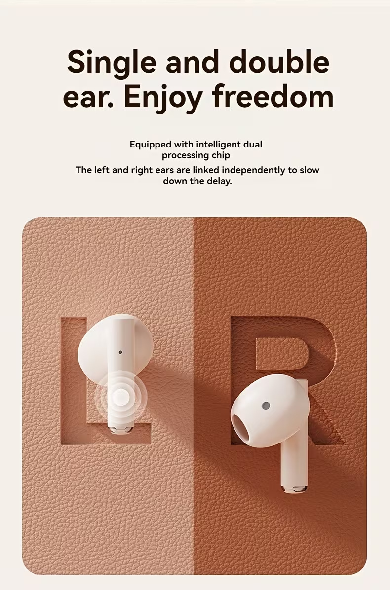 Retro-Bestseller Q86 TWS Noise-Cancelling Bluetooth-Kopfhörer mit ultra-langer Akkulaufzeit, In-Ear-Design mit kurzem Stiel, tragbar, kameradesign