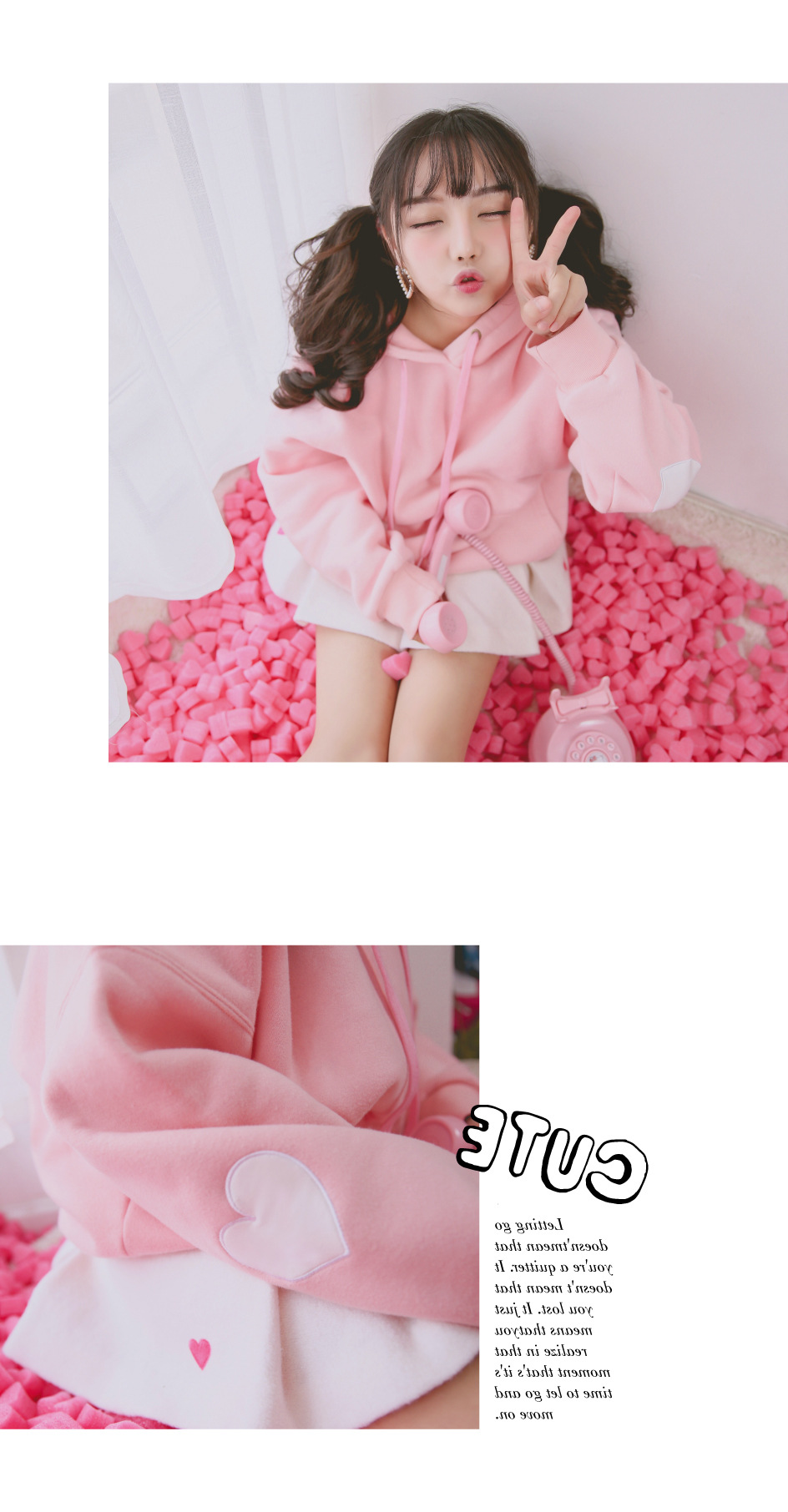 Kawaii Fleece Pullover Back