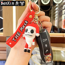 跨境创意圣诞惊魂夜钥匙扣包包挂件卡通可爱圣诞节钥匙链挂饰礼品