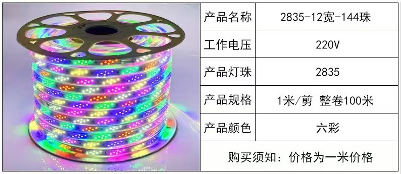 led灯带户外防水跑马六彩流水幻彩220v节日装饰圣诞霓虹氛围彩灯|undefined