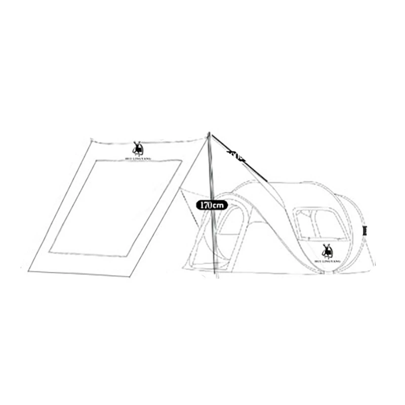 Travel automatic tent for camping, folding canopy, increased thickness, fully automatic, sun protection