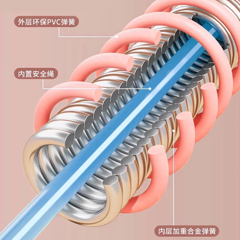 马卡龙静音弹簧呼啦圈塑料加重软呼拉圈成人健身收腹瘦肚子呼啦圈|undefined