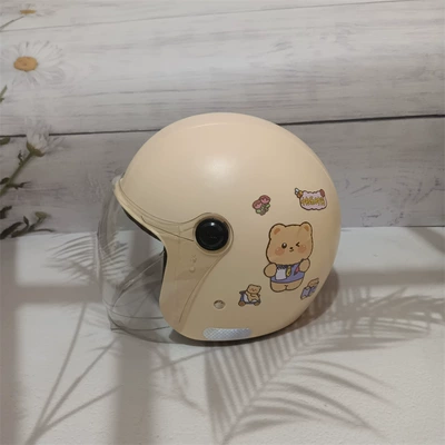 adult universal battery car motorcycle | Motosiklet kaskı (dəbilqə) - national-standard-category-a-khaki-no-8-transparent-long-adult-autumn-and-winter-helmet