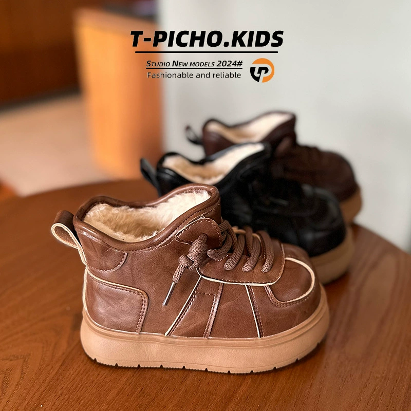 Новые зимние детские теплые хлопковые сапоги 2025 года: для девочек (с капибарой), для мальчиков (теплые, без застежек)