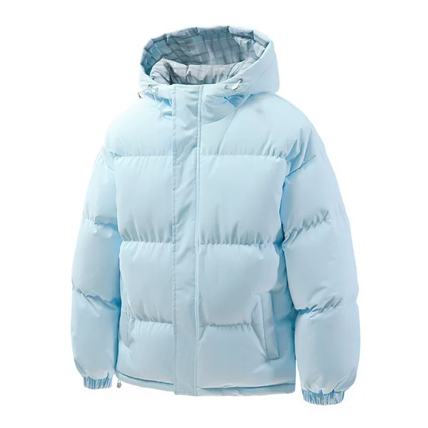 Cross-border 2025 autumn/winter new collection: Korean-style patchwork shearling hooded coat, loose-fitting and versatile cotton jacket, available in a couple's style