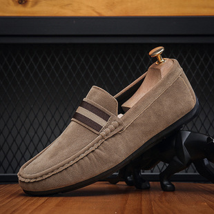 Men's Beanie Shoes, Slip-On Men's Lazy Shoes, Fashionable Export Men's Shoes, Round Toe, Large Size Men's Loafers, Casual Shoes