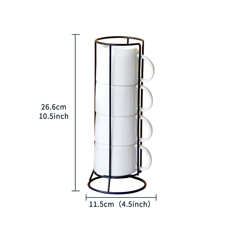 Mug iron rack set-four cup set