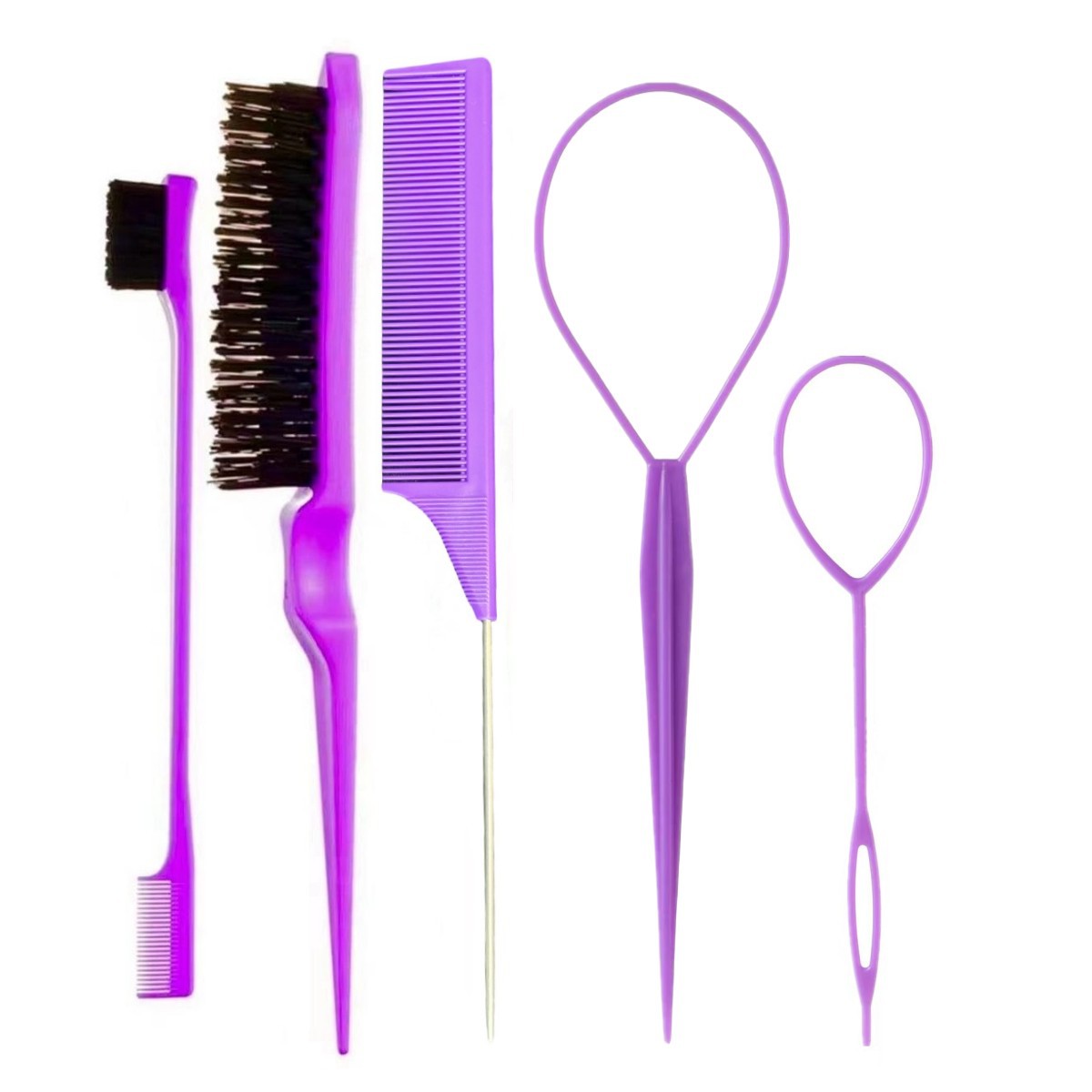 Фиолетовый плоский набор из 5 предметов.