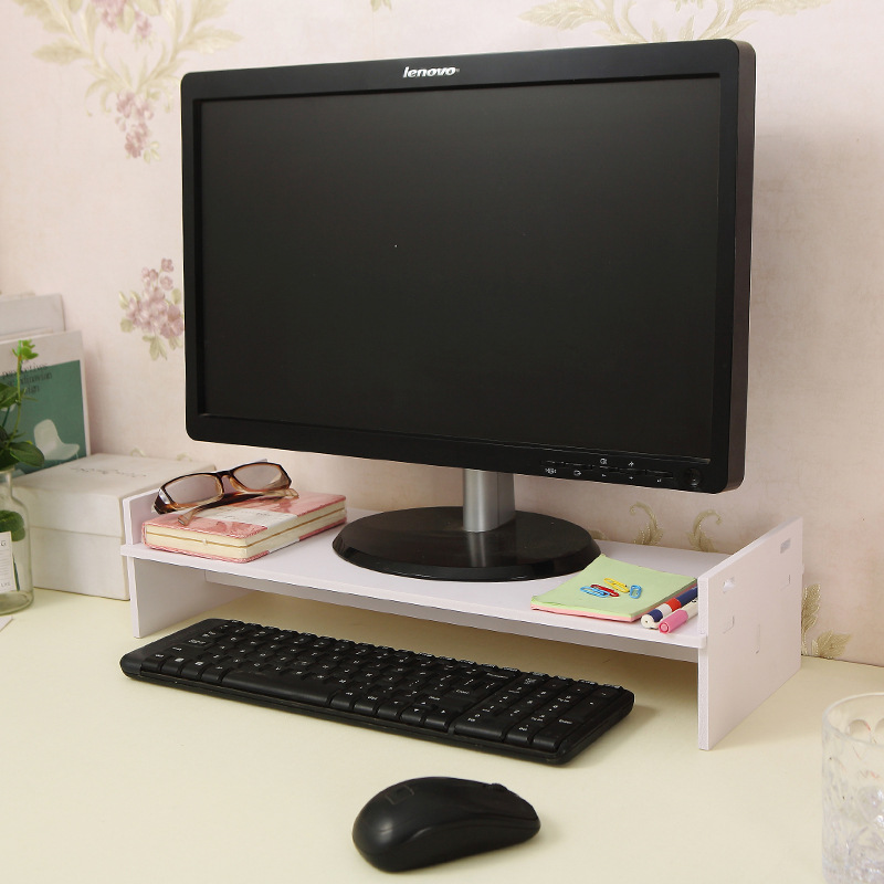 Computadora de escritorio de oficina organización pantalla aumento de la almohadilla Soporte de altura Monitor de escritorio de oficina base de rack de almacenamiento