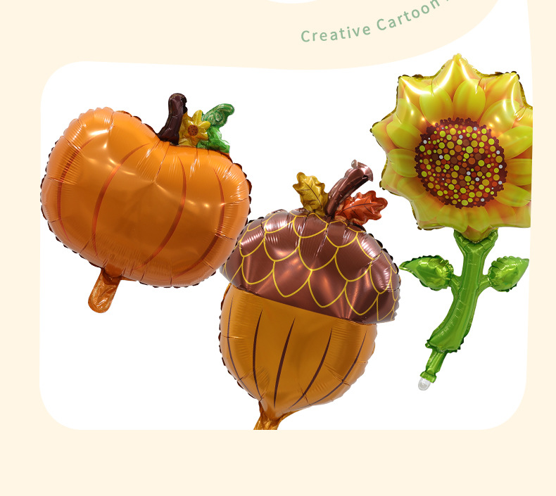 1000g Weight Balloon Event & Party Supplies Thanksgiving Pumpkin Maple Leaf Aluminum Film Party Balloon Balloons Party Supplies