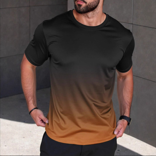 European and American 2025 New Fashion Trend Casual Matchy Matchy High-Quality Printed Short-Sleeve T-Shirt