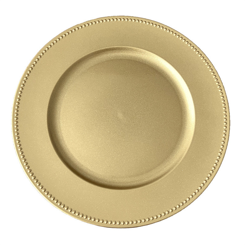 Sample Cross-Border Charger Plate Christmas Party Luxury Wedding Hotel Fruit Decoration Plate Cross-Border Wholesale Sample Cross-Border Charger Plate Christmas Party Luxury Wedding Hotel Fruit Decoration Plate Cross-Border Wholesale