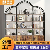 Отделочные полки для гостиной Офисные кабинеты с книжными полками Комбинация для гостиничных фоновых стен на заказ