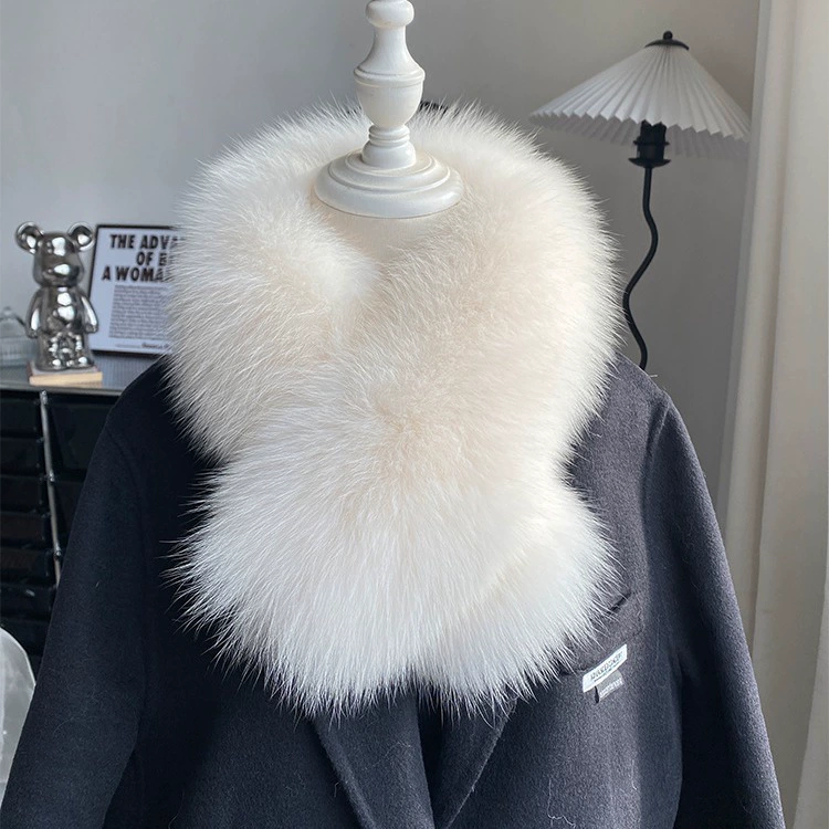 Winter scarf, keep warm double-sided collar, Korean style, genuine leather
