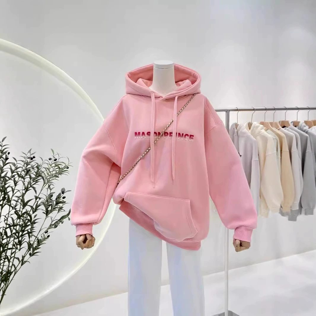 Внешняя торговля, трансграничная оптовая продажа, осенне-зимняя новая толстовка с капюшоном в корейском стиле, нишевая повседневная толстовка для пар, женская бархатная куртка, модная