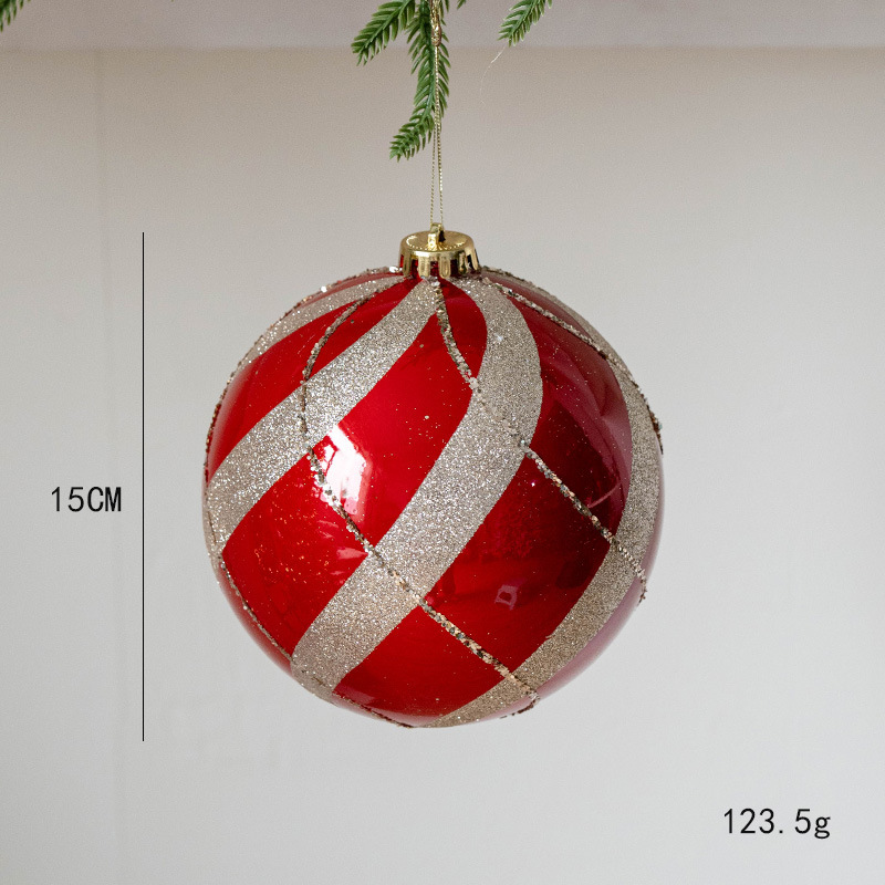 クリスマス装飾15cm彩色クリスマスボールクリスマスツリー装飾デパートのショーウインドーに大きなボールペンダントを配置する|undefined