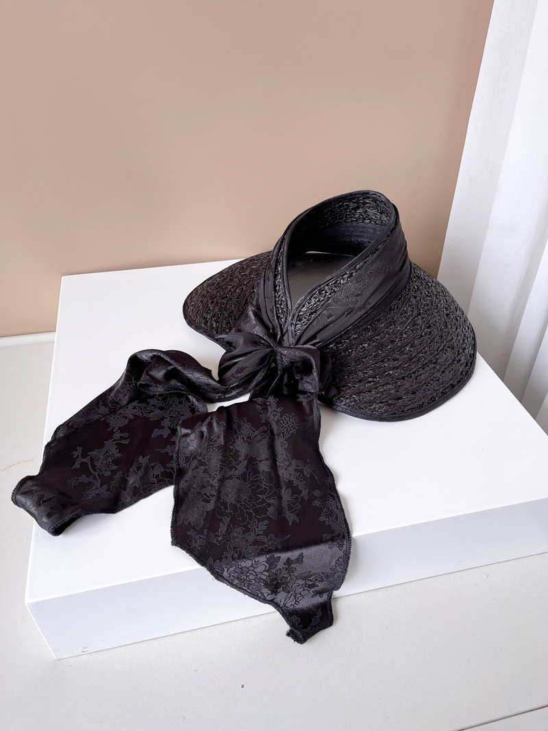 Hepburn Style Raffia Straw Hat For Women Elegant Summer Sun Hat_voghion.com