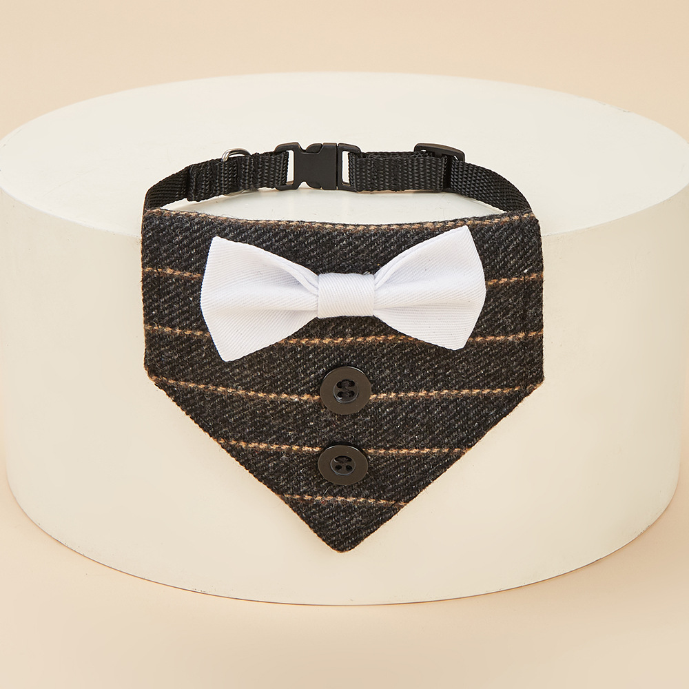 TANPOPO transfronterizo para gatos guapo corbata toalla triangular collar trajes de moda toalla triangular para mascotas