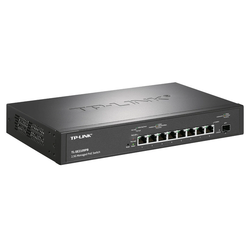 TP-LINK TL-SE2109PB 8-портовый 2.5G высокомощный PoE-коммутатор с облачным управлением, 10D SFP+ оптический порт