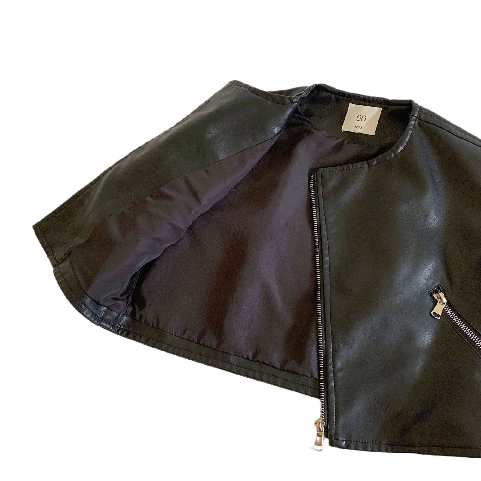 Mai Bao chaleco infantil 2025 primavera nueva chaqueta de cuero para niños chaqueta de estilo retro de estilo exterior chaqueta de moda