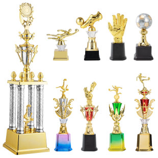 Football Game Excellent Personal Trophy Customized Children's Football Shooting Creative Plastic Trophy Supports Cross-Border Wholesale
