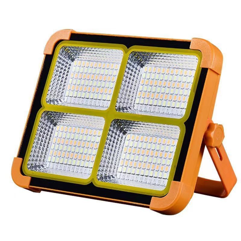 Reflector Solar para Camping, Iluminación Móvil de Emergencia, Foco para Mercado Nocturno, Puesto Callejero, Luz Amarilla Pequeña para Coche