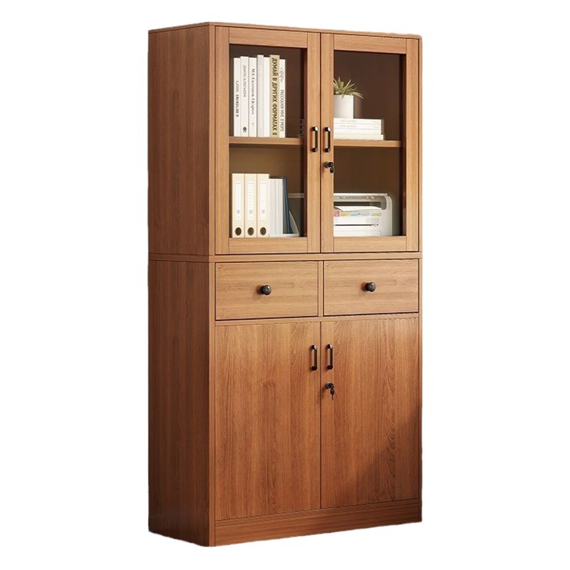 Gabinete de archivos gabinete de almacenamiento de oficina armario de archivos de madera con cerradura gabinete de almacenamiento doméstico con puerta estantería