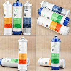 Water Purifier Filter Core 10-inch Socket PP Cotton CTO Compressed Carbon Rod UDF Granular Activated Carbon Pure Water Machine Filter Core Universal