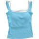 Kaka Women's Camisole Women's Beautiful Back Double Pair Mousse Color Contrast Fake Two-piece One-piece Cup Camisole with Chest Pad