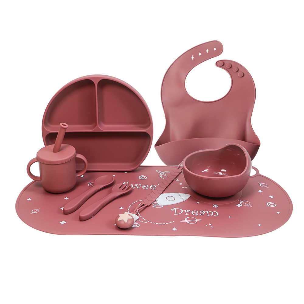 레드 [실리콘 식기 8 세트]