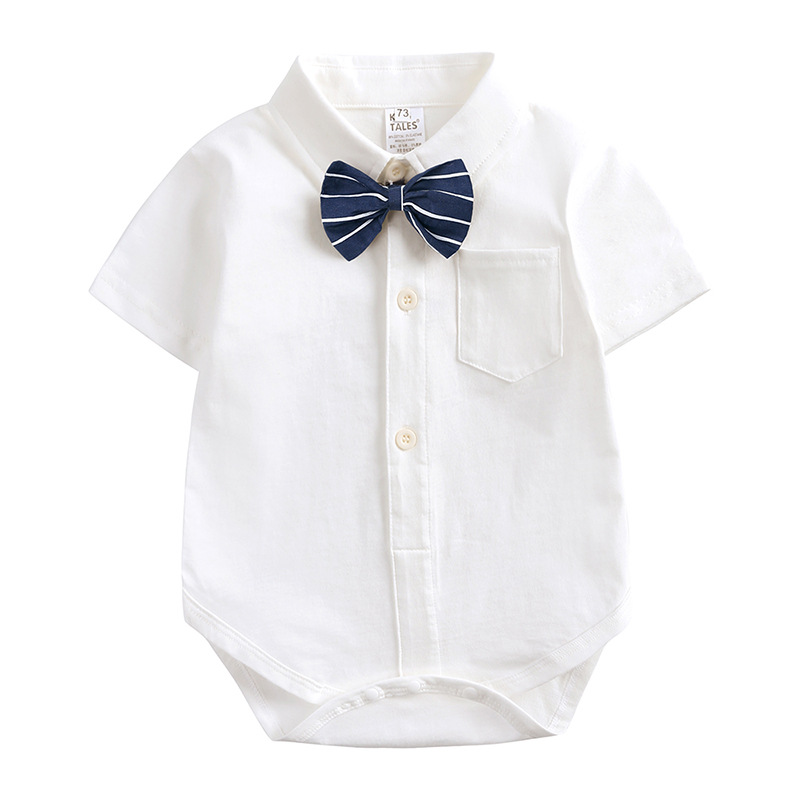 Casual Solid Color Cotton Baby Rompers display picture 1