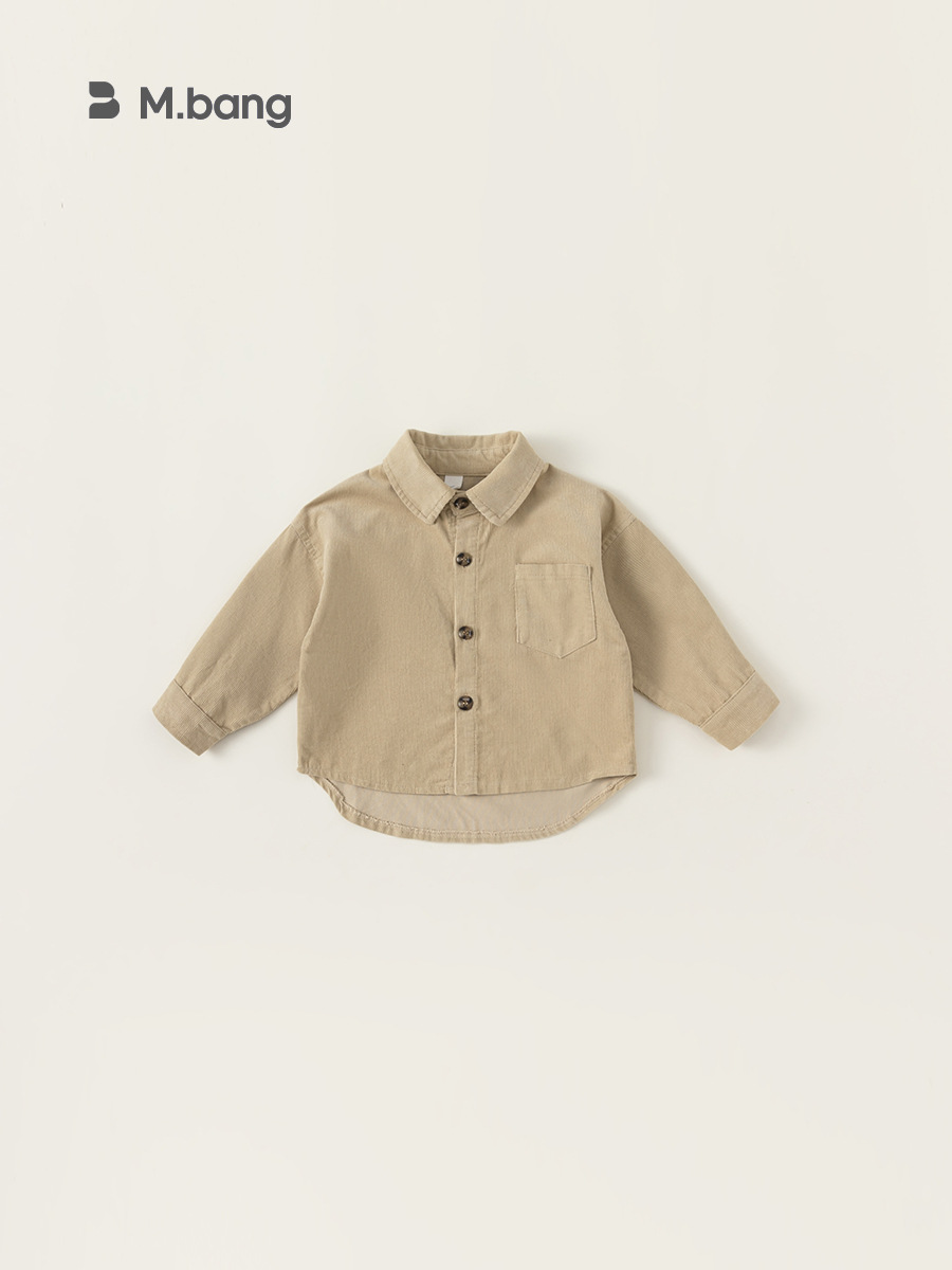 Babycity camisa para niños 24 ropa de primavera camisa de pana para niños ropa casual para niños camisa de solapa CY42008