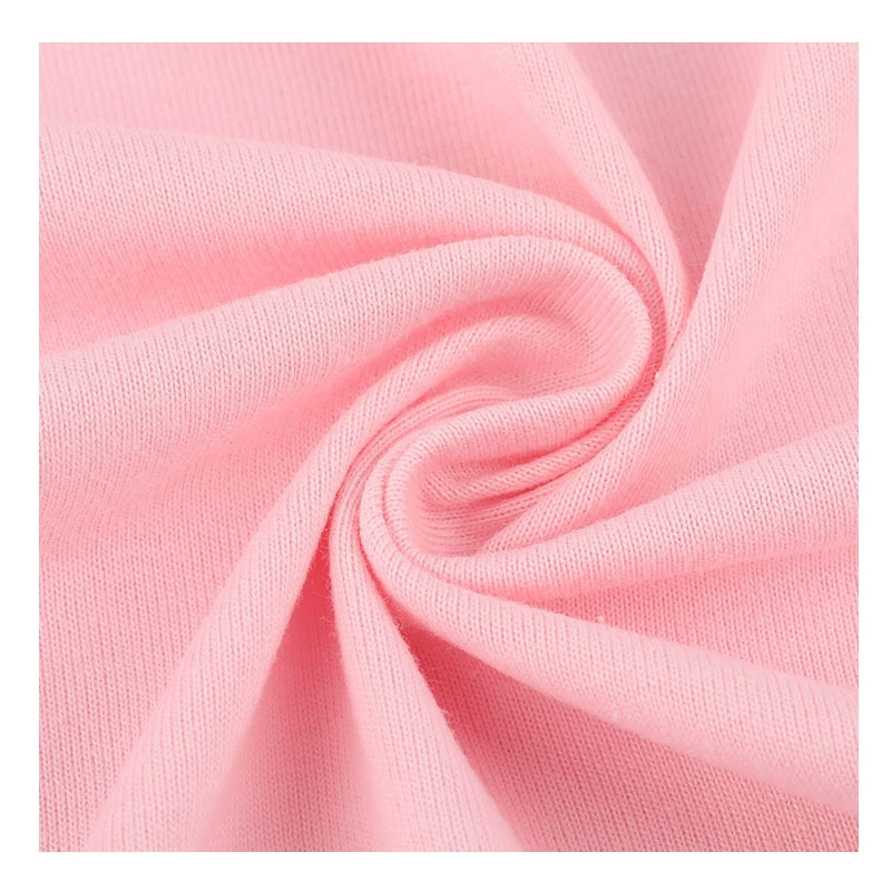 Хлопковая вязано/связанная ткань, Combed cotton, с коротким рукавом, 160 грамм