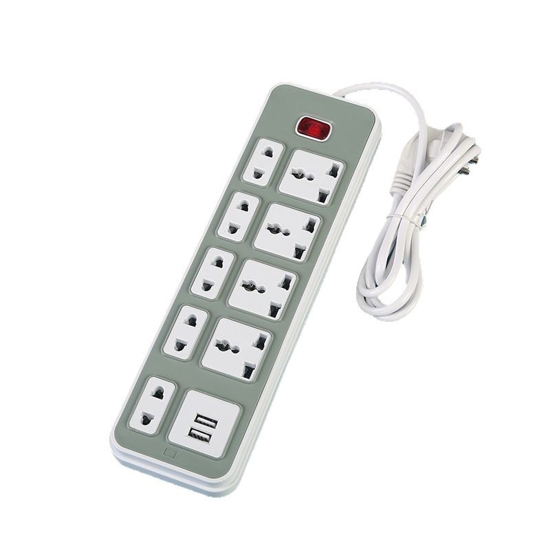 2USB África Estándar británico Estándar europeo Estándar americano Embalaje de bolsas 10 agujeros 25 conectores redondos enchufes enchufes enchufes enchufes en comercio exterior