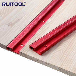 45 red metric inch with scale chute 300-800mm aluminum alloy guide rail push chute woodworking tool