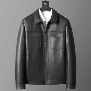 ZC6126 autumn and winter new men's genuine leather coat sheepskin coat simple commuter men's multi-pocket P560
