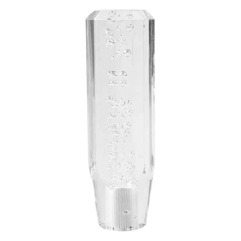 Pomo de Palanca de Cambios Octagonal Biselado de Cristal con LED para Modificación de Automóviles, Palanca de Cambios Manual
