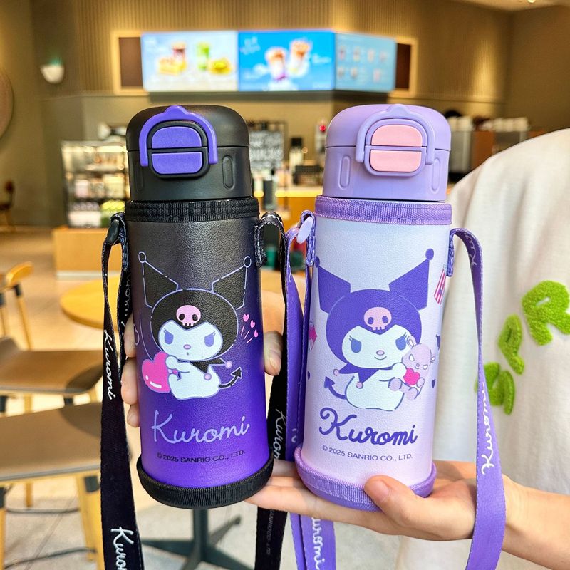 库洛米水杯儿童保温杯女孩双饮杯2025学生上学专用水壶316食品级|undefined